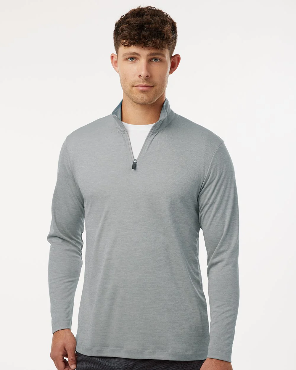AllPro-4HM700-Performance Mélange Quarter-Zip Pullover - Image 7