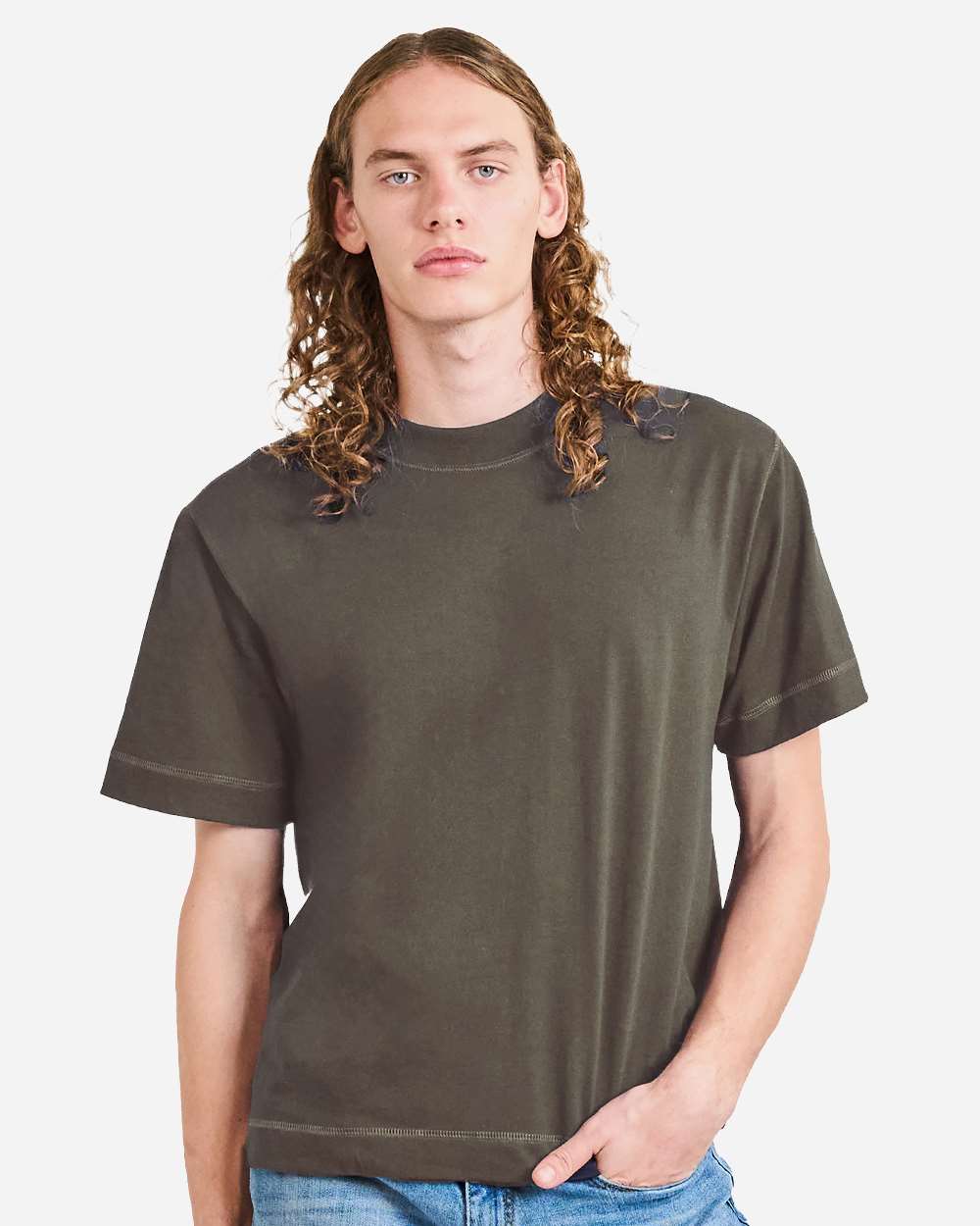 American Apparel-13ML0-Unisex Heavyweight Cotton Mid-Length Tee - Image 38