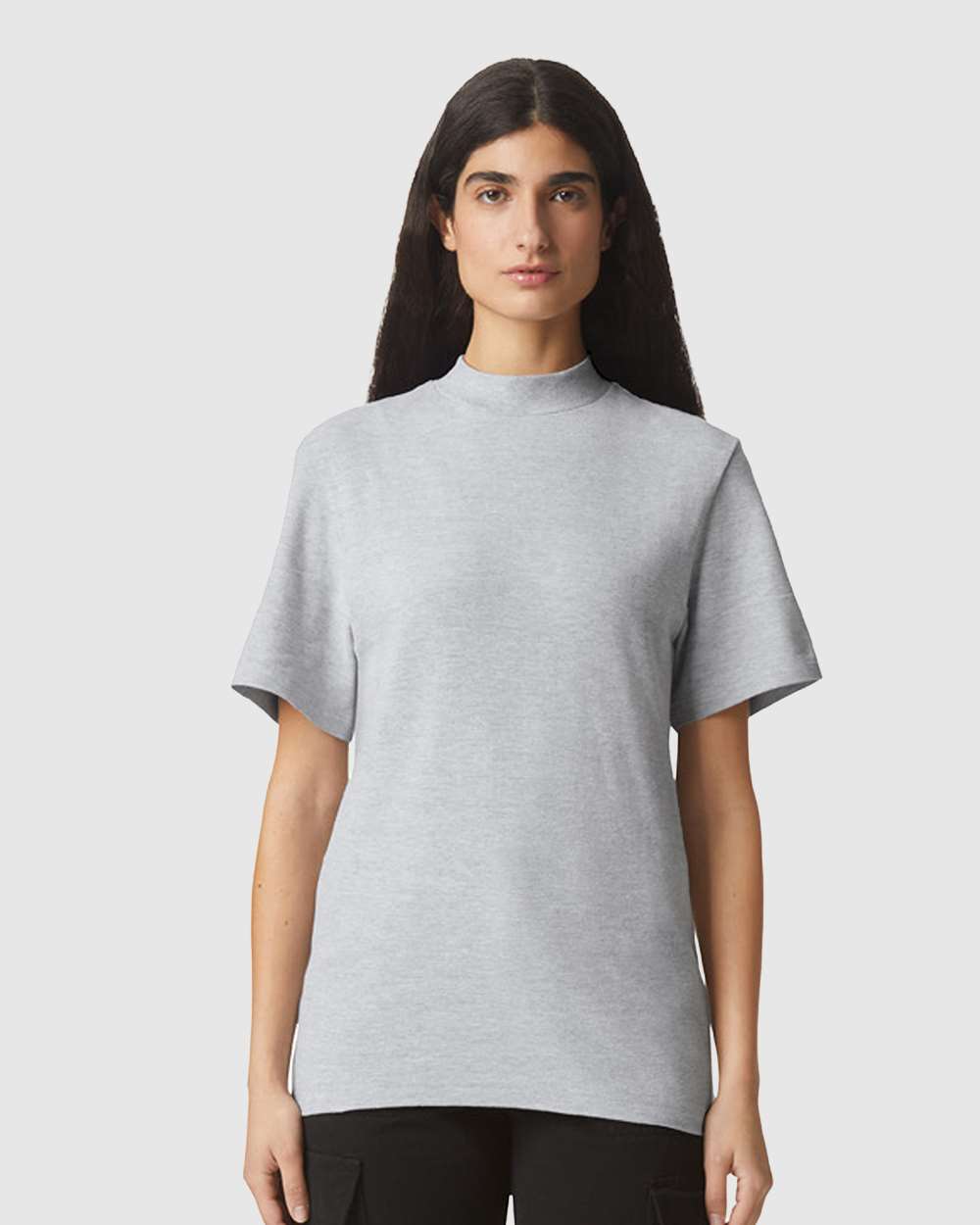 American Apparel-1PQ-Pique Mockneck Tee - Image 23