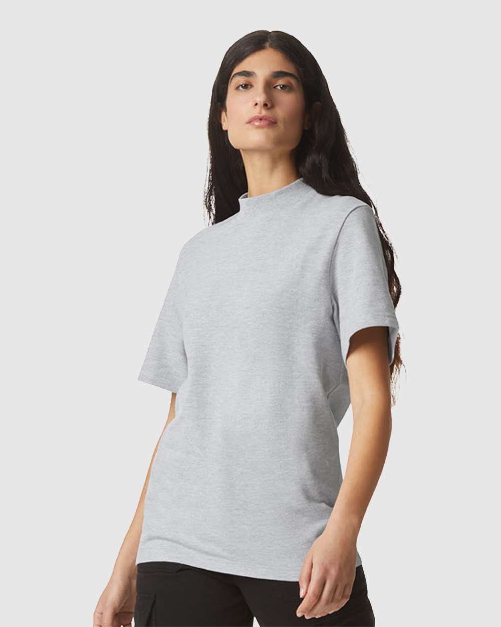 American Apparel-1PQ-Pique Mockneck Tee - Image 24