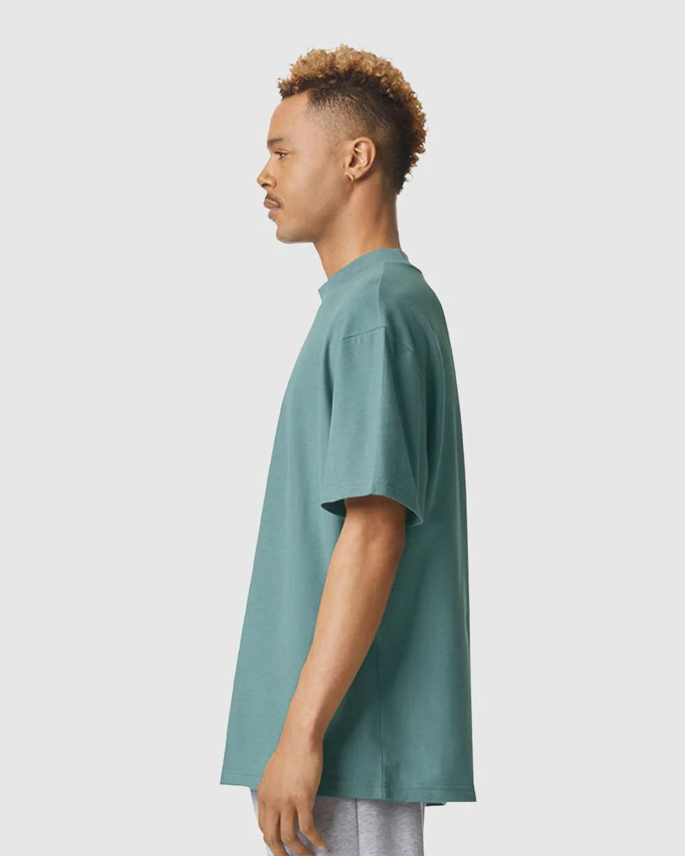 American Apparel-1PQ-Pique Mockneck Tee - Image 5