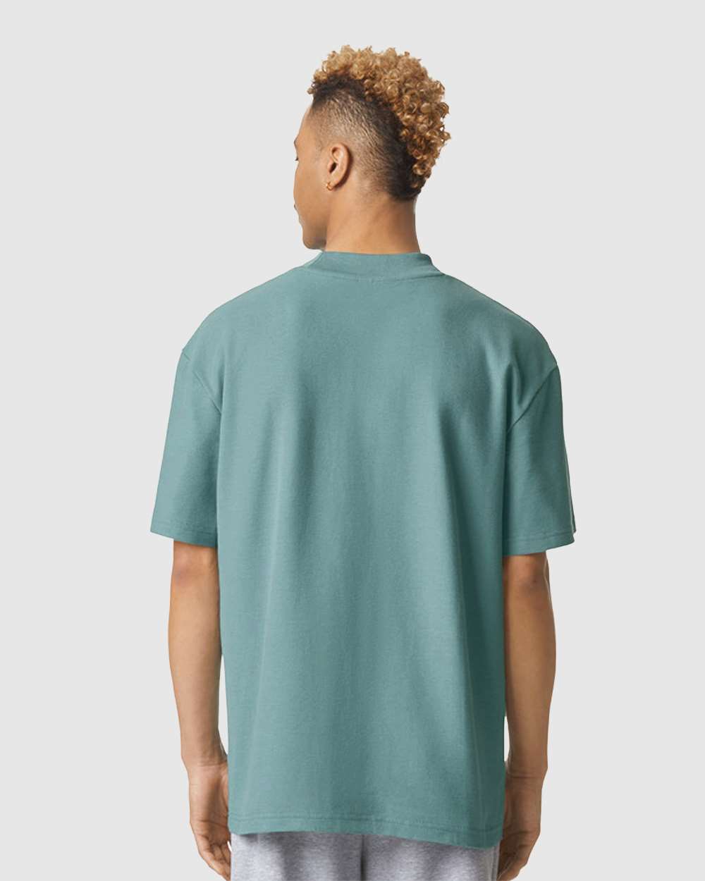 American Apparel-1PQ-Pique Mockneck Tee - Image 6