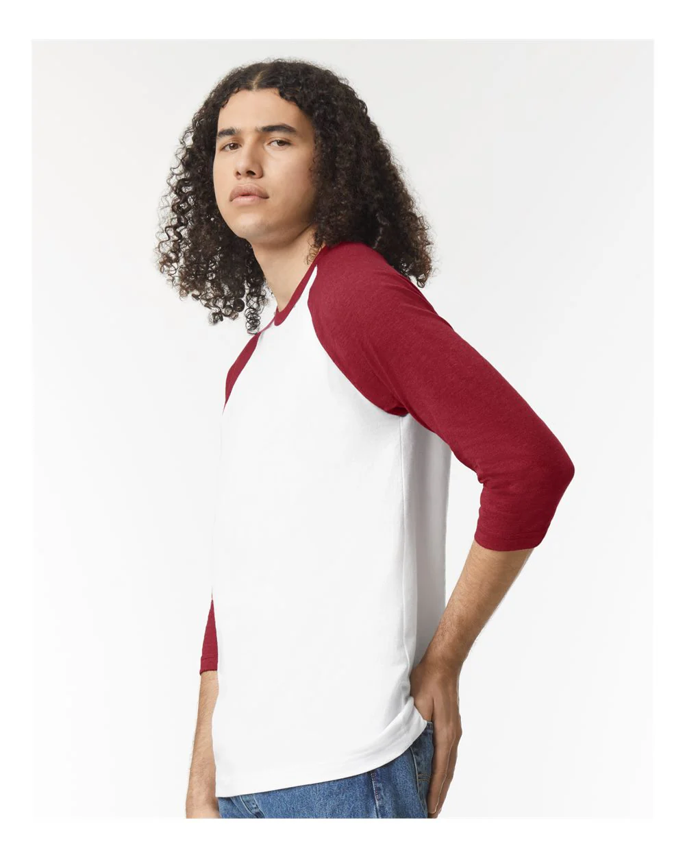American Apparel-2003CVC-CVC Three-Quarter Sleeve Tee - Image 30