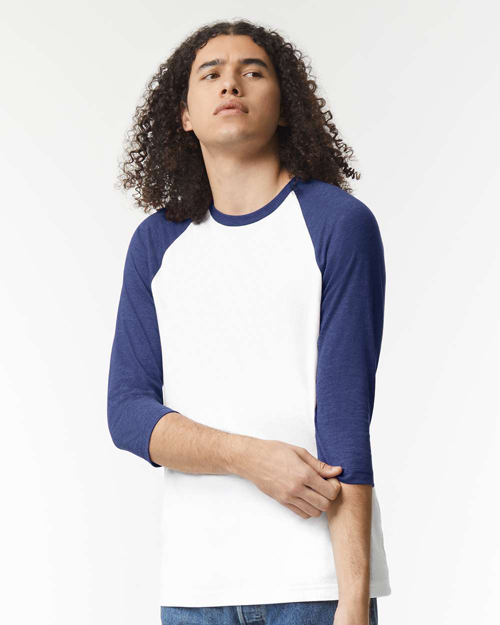 American Apparel-2003CVC-CVC Three-Quarter Sleeve Tee - Image 35