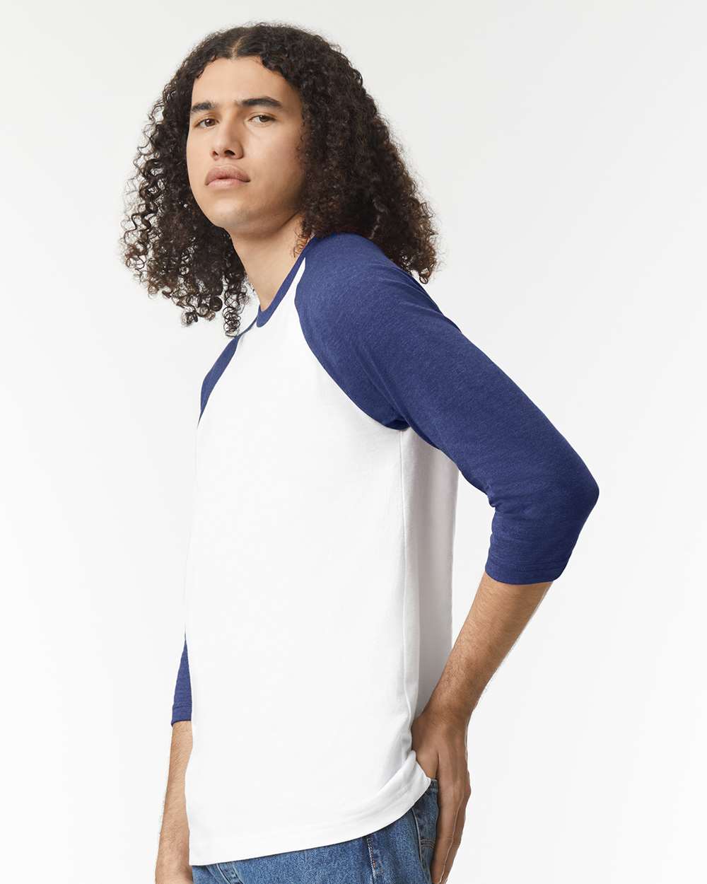 American Apparel-2003CVC-CVC Three-Quarter Sleeve Tee - Image 36