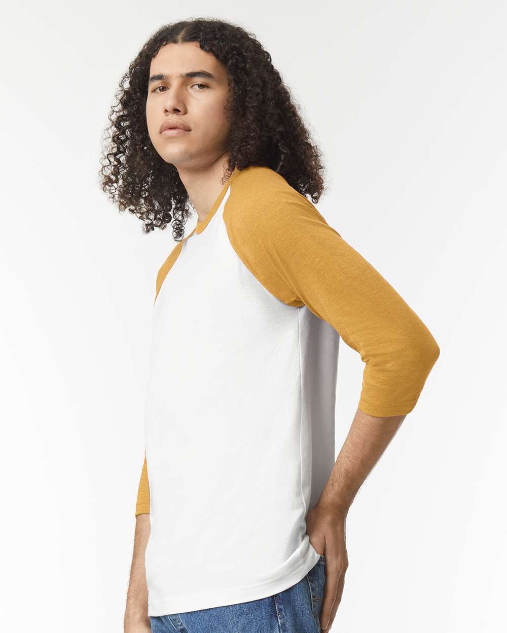 American Apparel-2003CVC-CVC Three-Quarter Sleeve Tee - Image 42