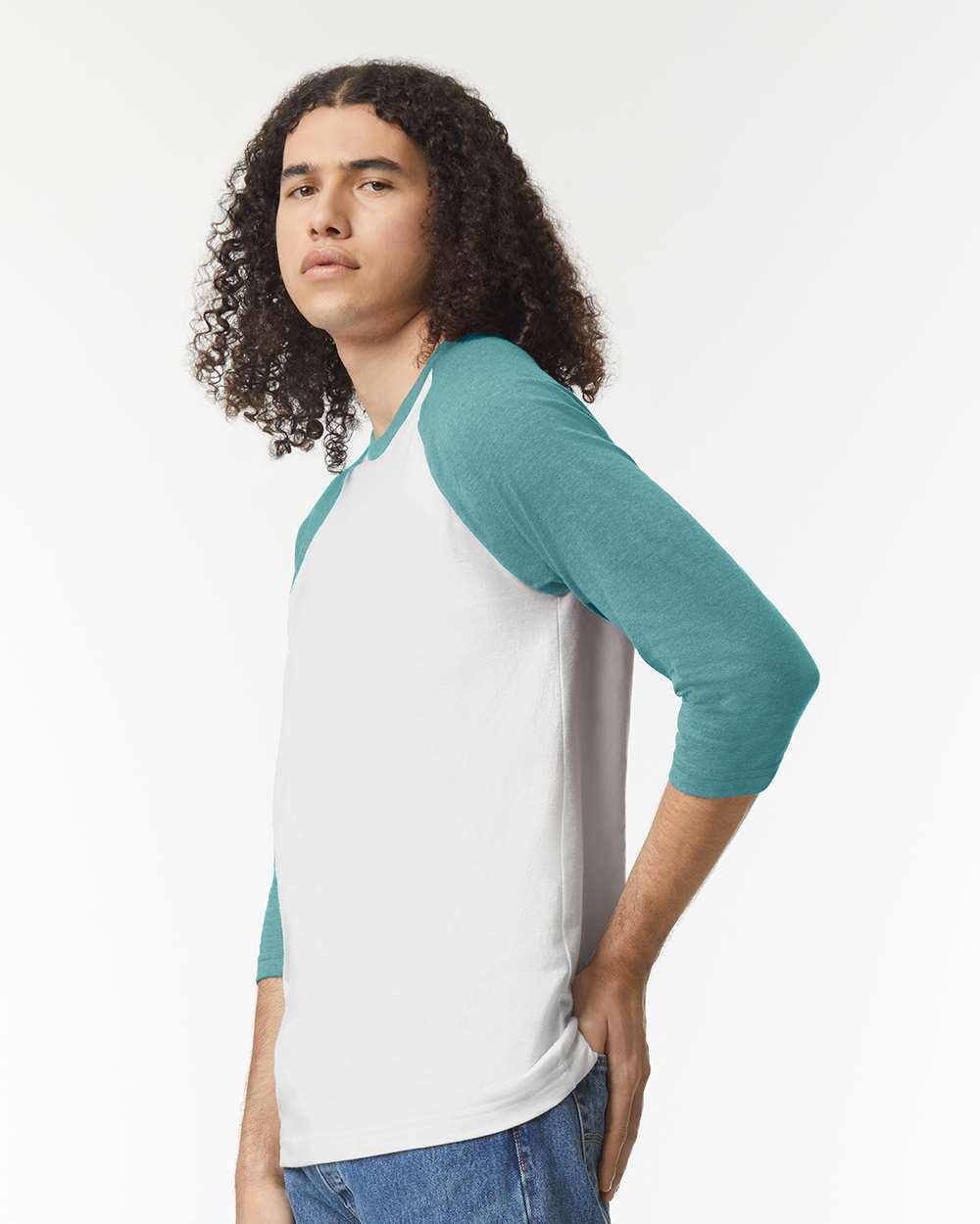 American Apparel-2003CVC-CVC Three-Quarter Sleeve Tee - Image 48