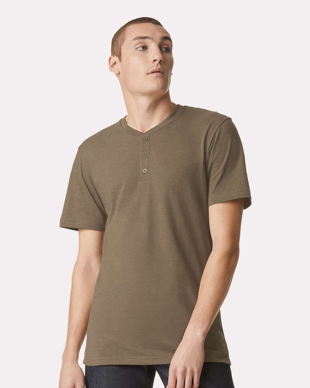 American Apparel-2004CVC-CVC Henley Tee - Image 11
