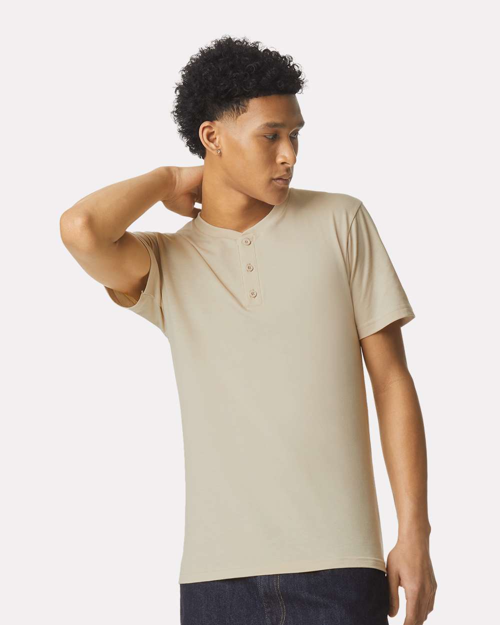 American Apparel-2004CVC-CVC Henley Tee - Image 17