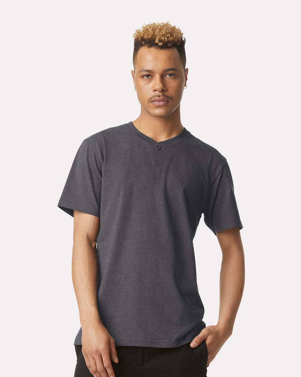 American Apparel-2004CVC-CVC Henley Tee - Image 23