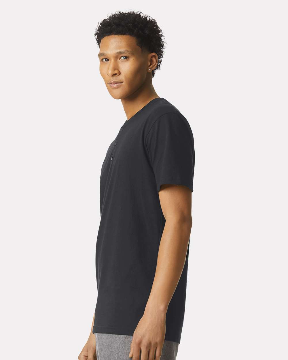 American Apparel-2004CVC-CVC Henley Tee - Image 5