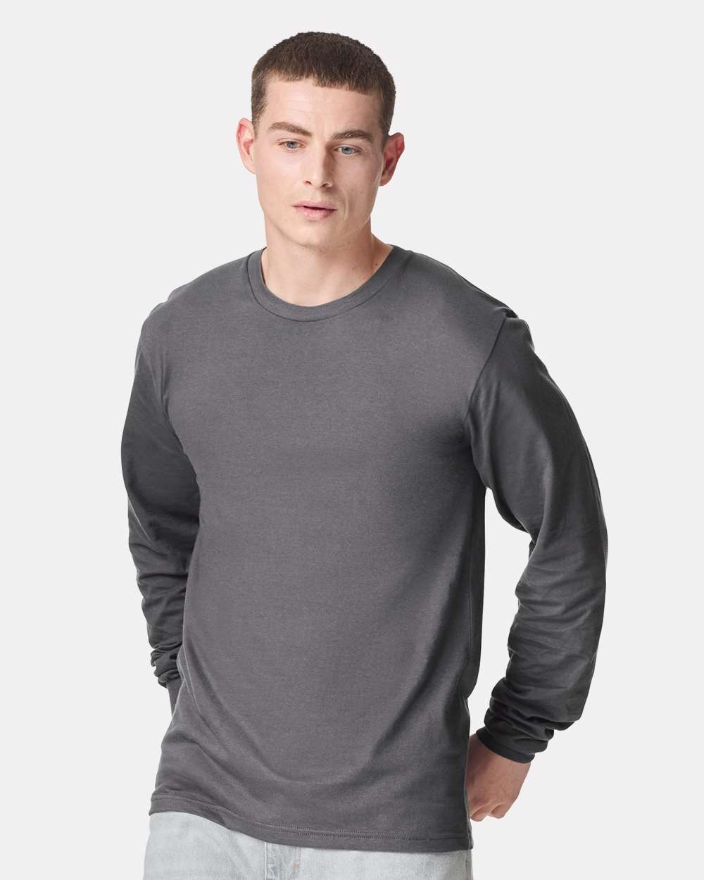 American Apparel-2007-Fine Jersey Long Sleeve Tee - Image 4