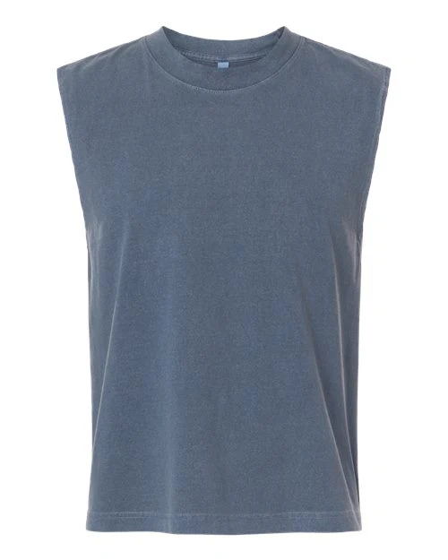 American Apparel-207GD-Unisex Heavyweight Cotton Garment-Dyed Mid-Length Muscle Tee - Image 4