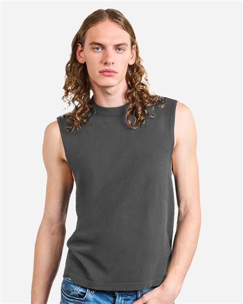 American Apparel-207GD-Unisex Heavyweight Cotton Garment-Dyed Mid-Length Muscle Tee - Image 6