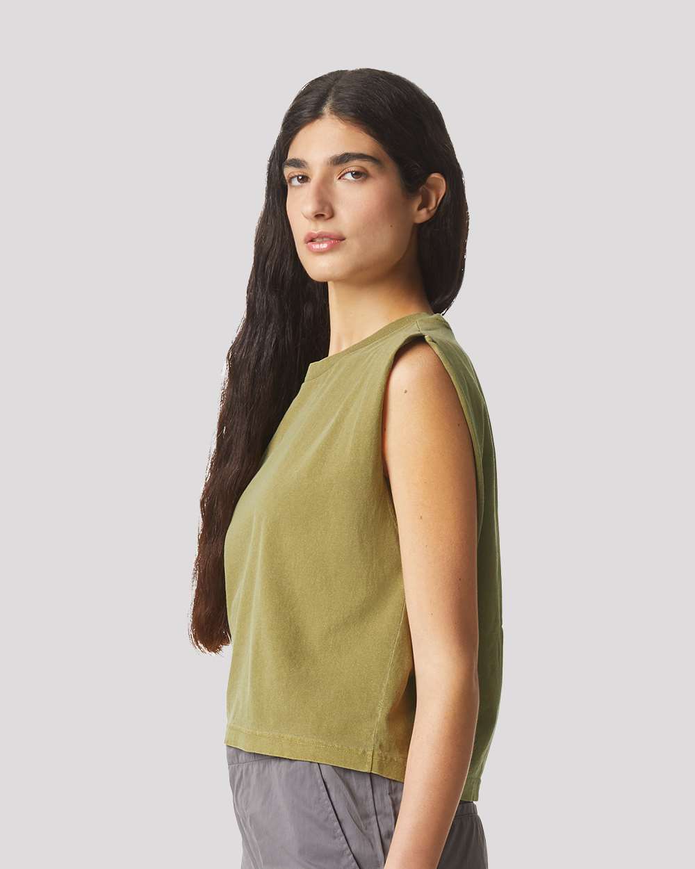 American Apparel-307GD-Garment-Dyed Women's Heavyweight Muscle Tee - Image 5