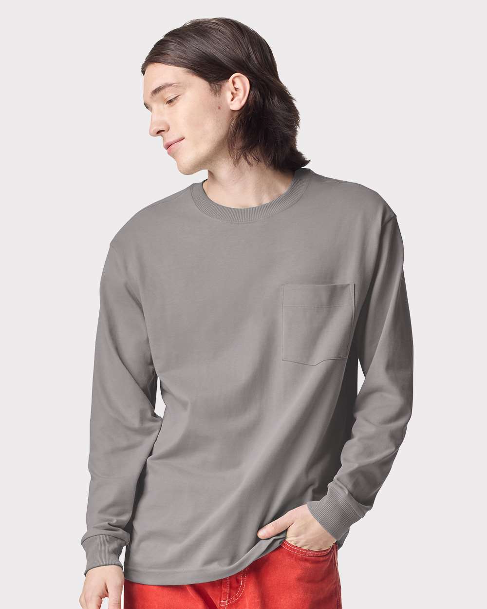 American Apparel-9410-Super Heavyweight Long Sleeve Pocket Tee - Image 23