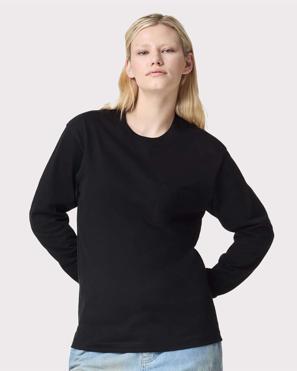 American Apparel-9410-Super Heavyweight Long Sleeve Pocket Tee - Image 4