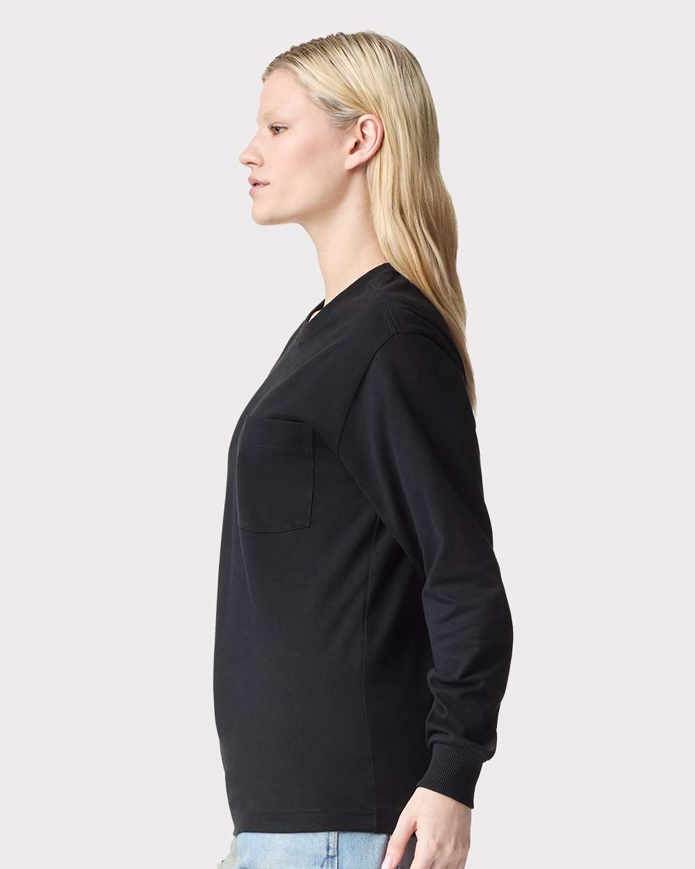 American Apparel-9410-Super Heavyweight Long Sleeve Pocket Tee - Image 5