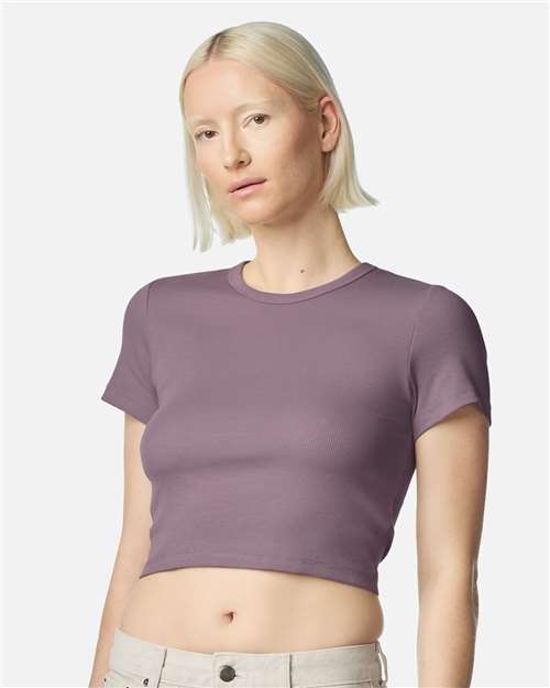 American Apparel-BR210-Women's Baby Rib Cropped Tee - Image 20