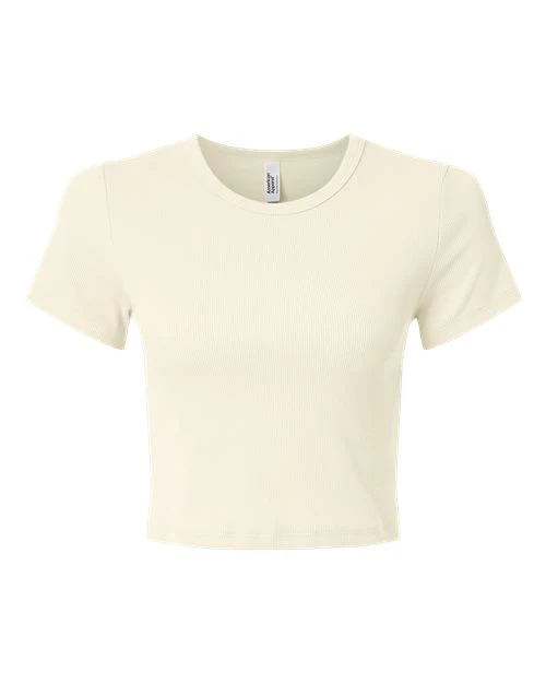 American Apparel-BR210-Women's Baby Rib Cropped Tee - Image 3
