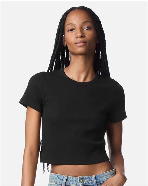 American Apparel-BR210-Women's Baby Rib Cropped Tee - Image 8