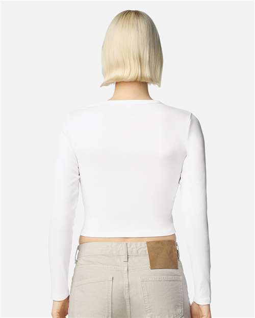 American Apparel-BR2107-Women's Baby Rib Long Sleeve Cropped Tee - Image 25