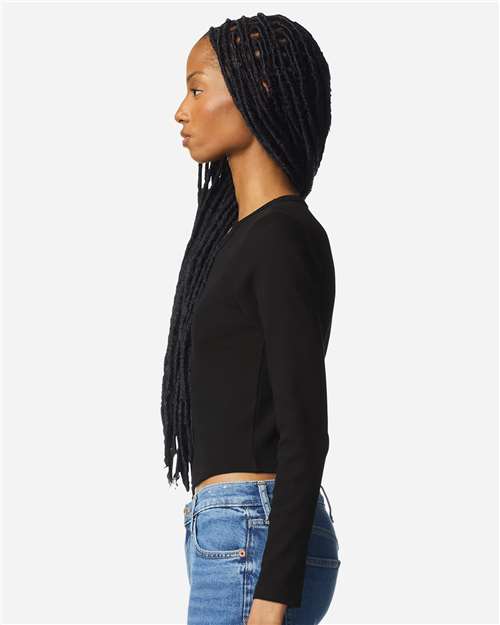 American Apparel-BR2107-Women's Baby Rib Long Sleeve Cropped Tee - Image 9