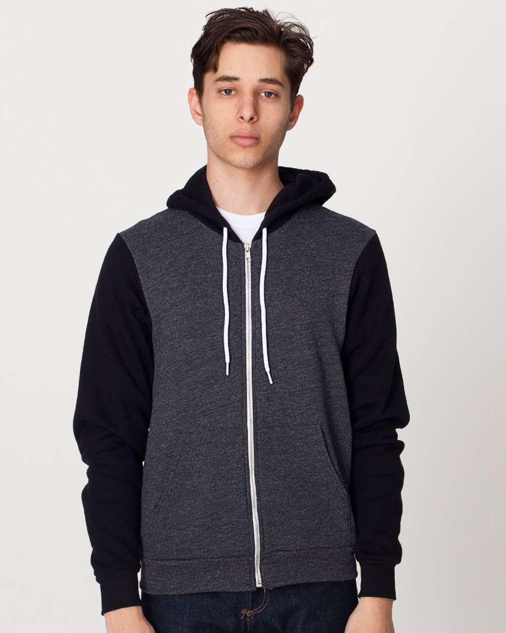 American Apparel-F497US-USA-Made Flex Fleece Full-Zip Hoodie - Image 8