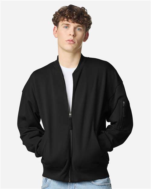 American Apparel-FTJ77-Unisex French Terry Bomber Jacket - Image 4