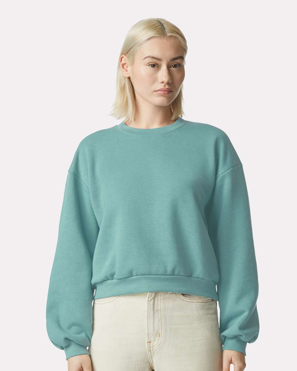 American Apparel-RF494-ReFlex Women's Fleece Crewneck Sweatshirt - Image 4