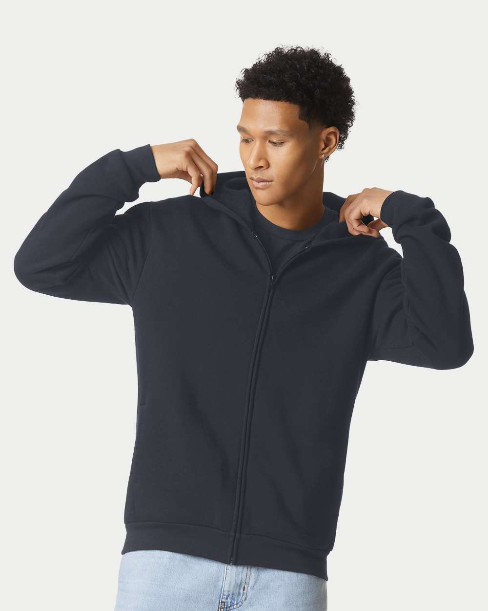 American Apparel-RF497-ReFlex Fleece Full-Zip Hoodie - Image 4