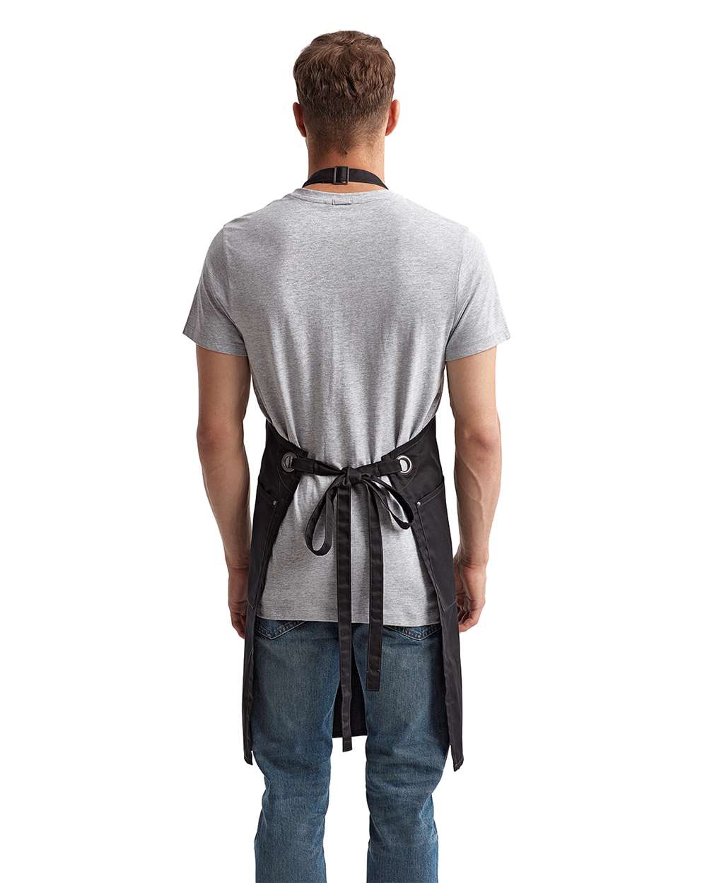 Artisan Collection by Reprime-RP121-Barley Recycled Bib Apron with Pocket - Image 3