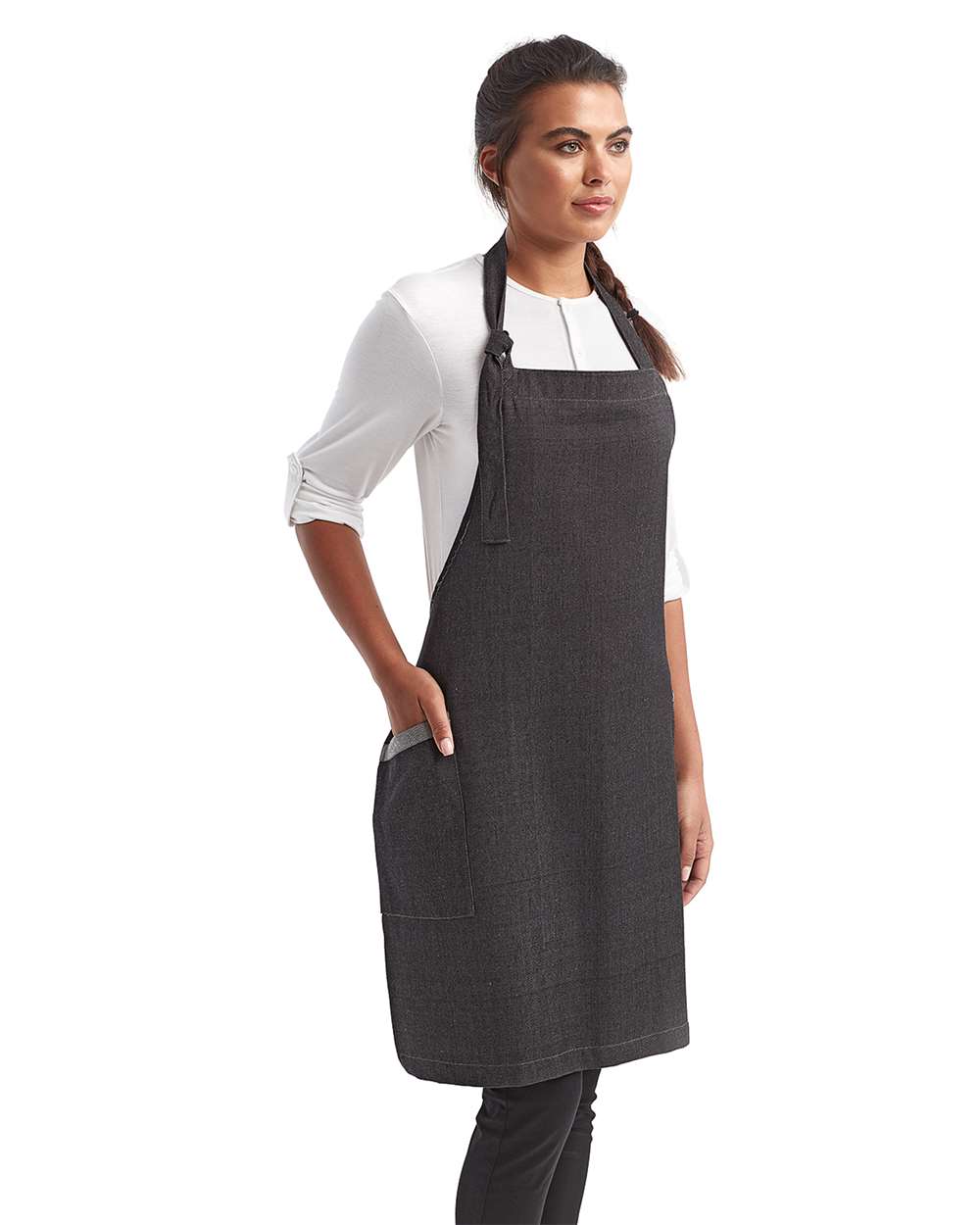 Artisan Collection by Reprime-RP122-‘Regenerate’ Recycled Bib Apron - Image 2