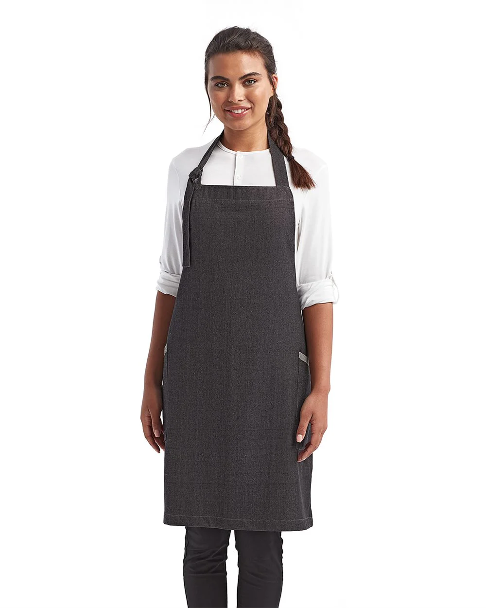 Artisan Collection by Reprime-RP122-‘Regenerate’ Recycled Bib Apron - Image 4