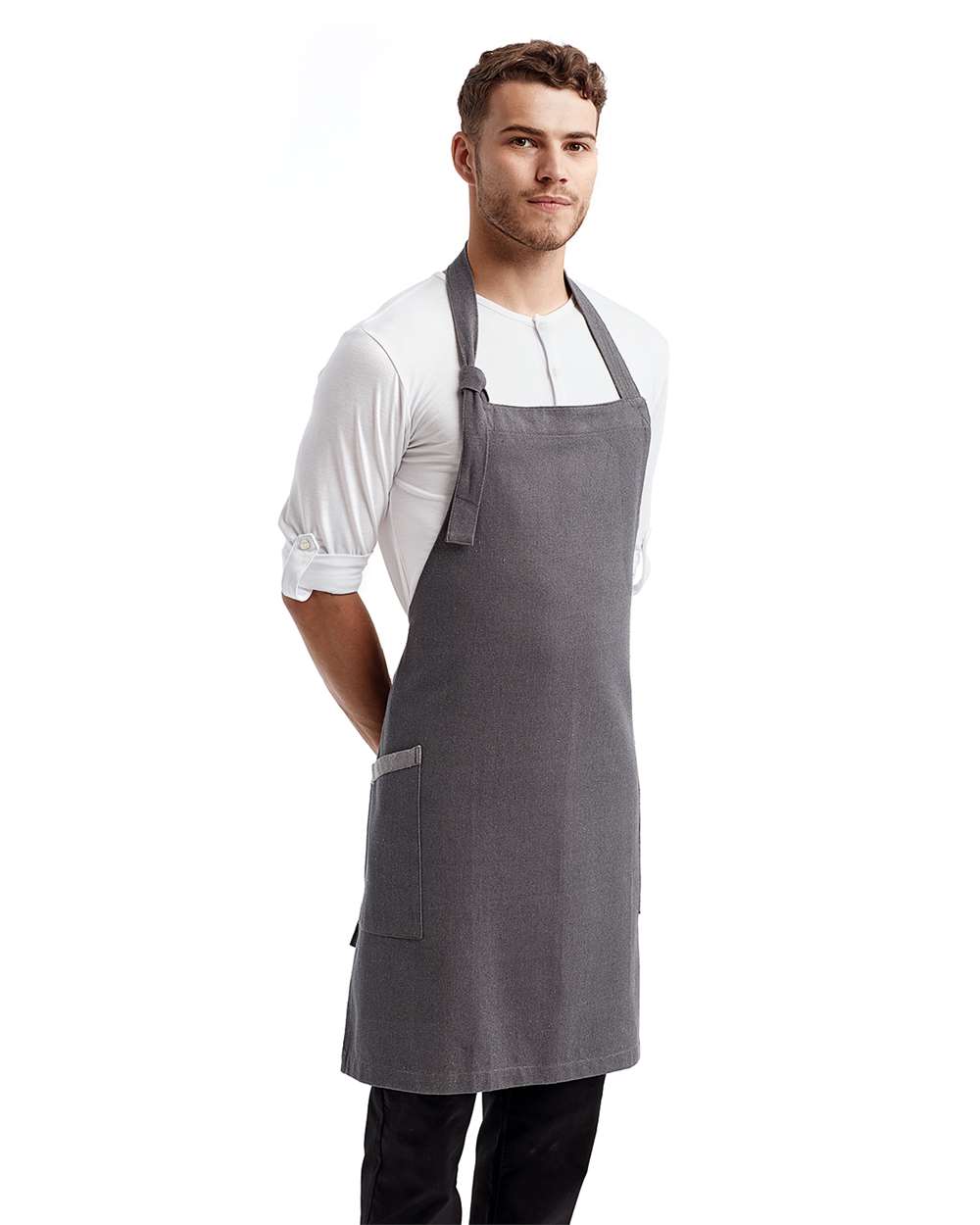 Artisan Collection by Reprime-RP122-‘Regenerate’ Recycled Bib Apron - Image 6