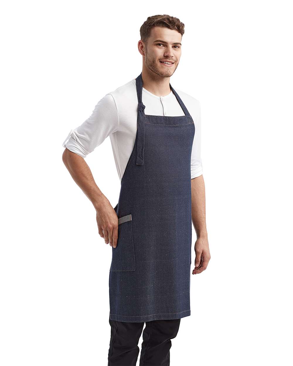 Artisan Collection by Reprime-RP122-‘Regenerate’ Recycled Bib Apron - Image 9