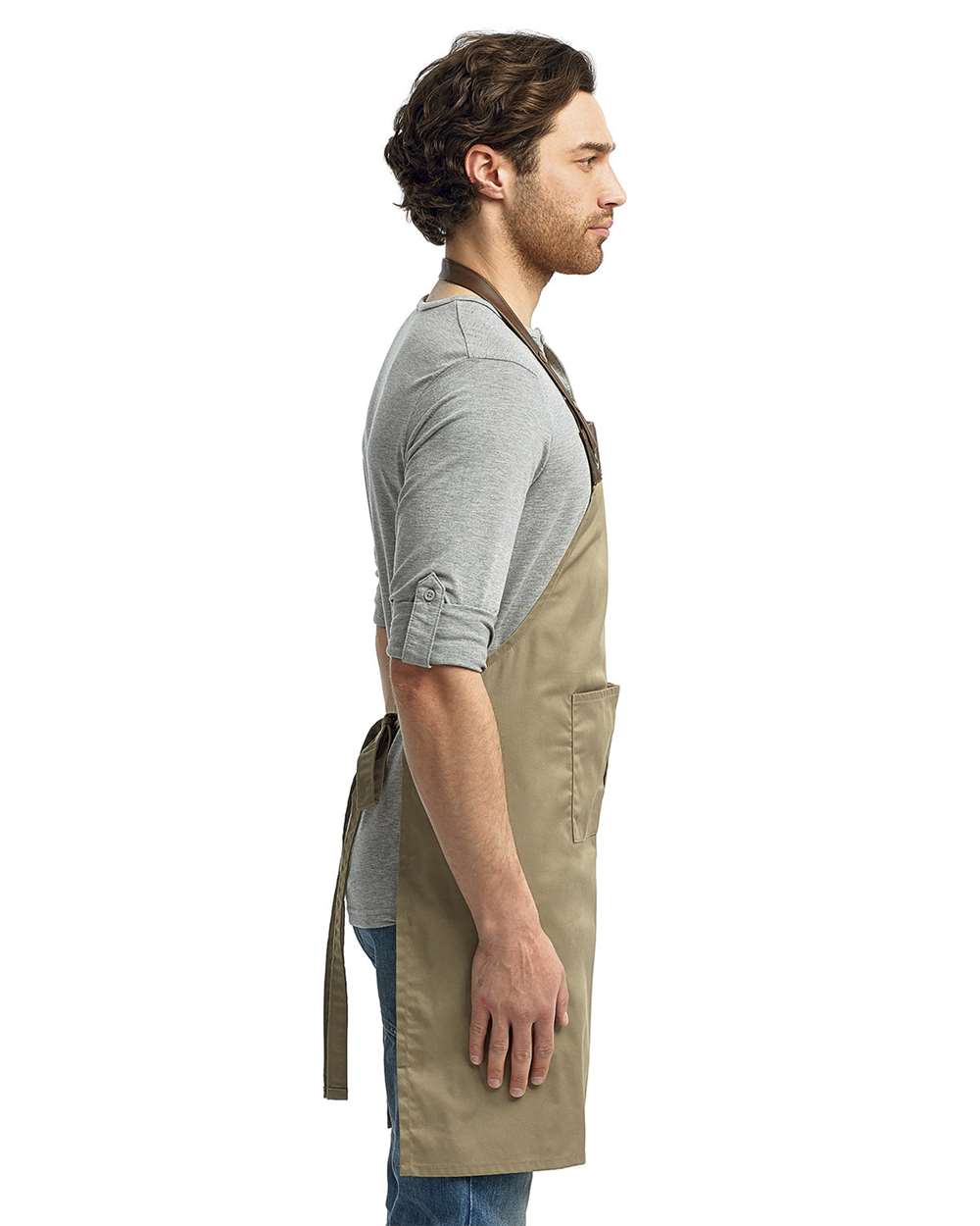 Artisan Collection by Reprime-RP123-Espresso Bib Apron with Pocket - Image 12