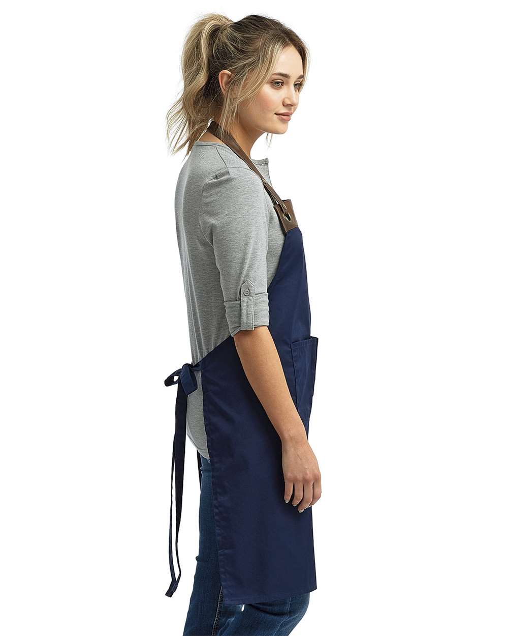 Artisan Collection by Reprime-RP123-Espresso Bib Apron with Pocket - Image 16