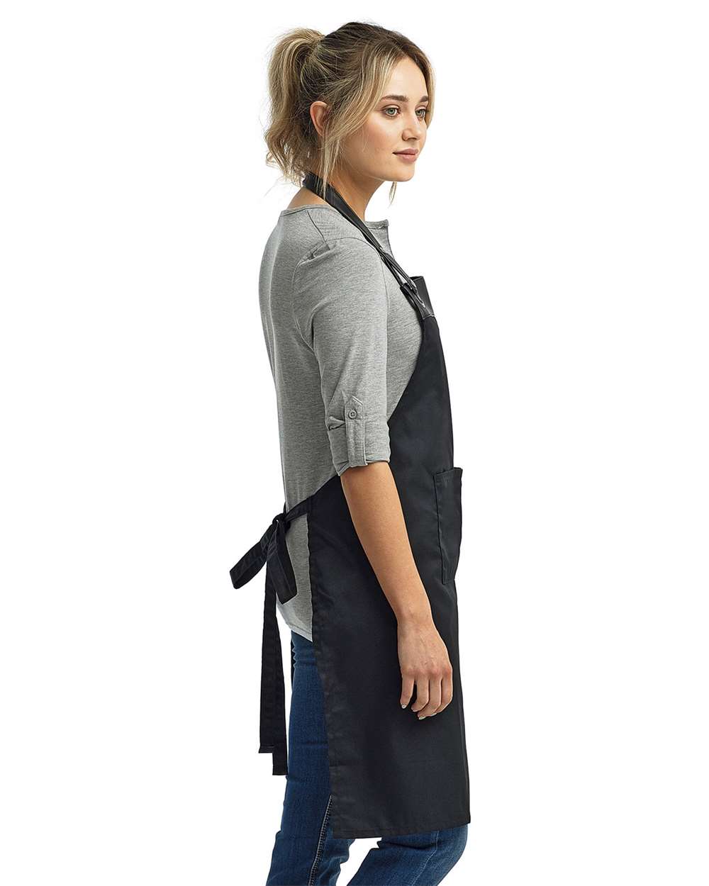 Artisan Collection by Reprime-RP123-Espresso Bib Apron with Pocket - Image 3
