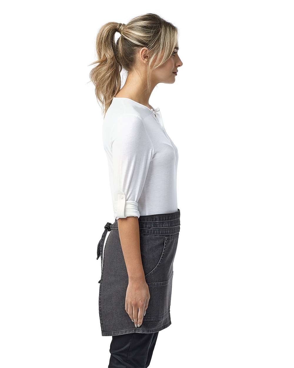Artisan Collection by Reprime-RP125-Four-Pocket Jeans Stitch Denim Waist Apron - Image 3