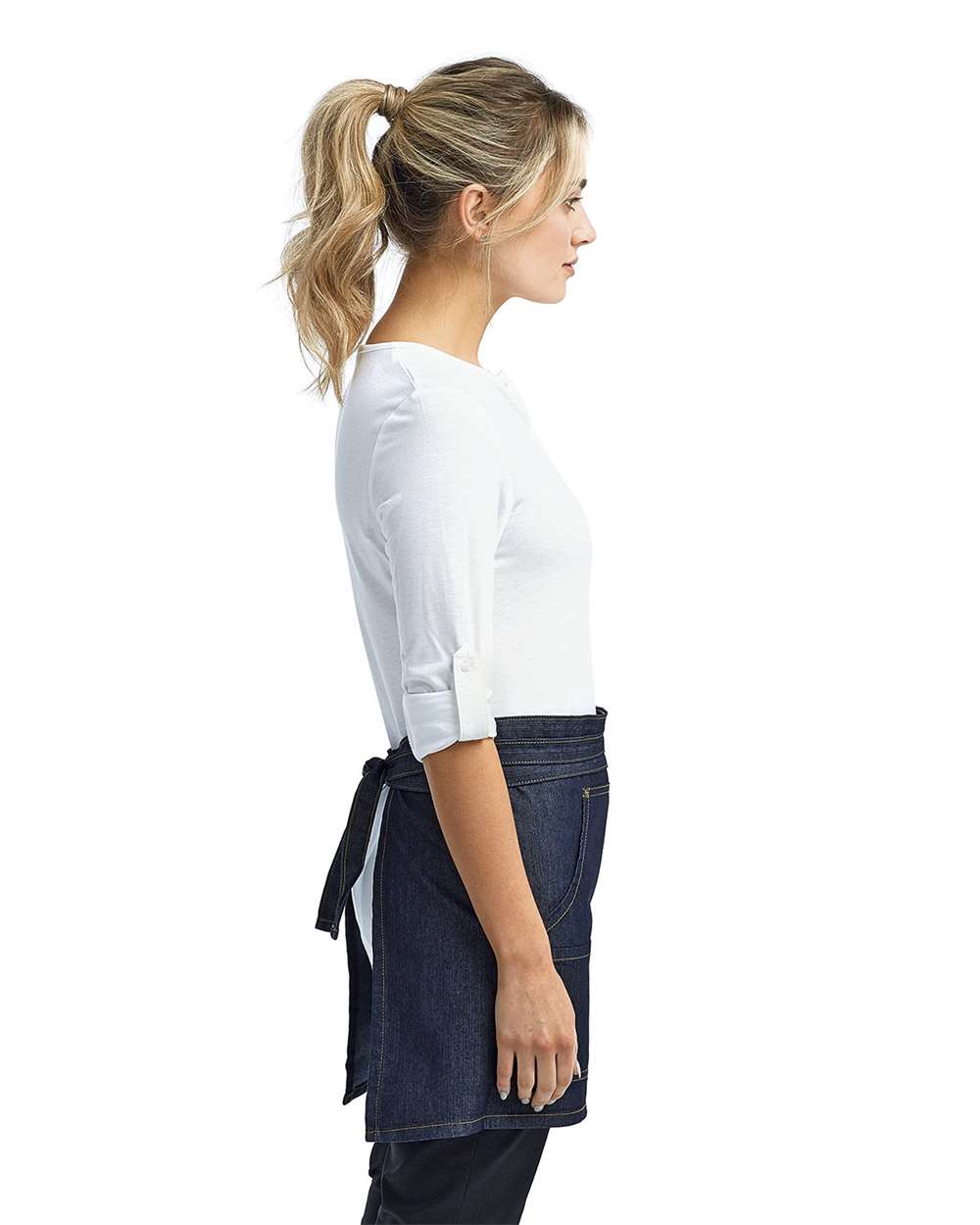 Artisan Collection by Reprime-RP125-Four-Pocket Jeans Stitch Denim Waist Apron - Image 8