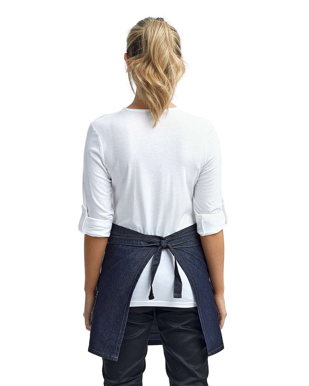Artisan Collection by Reprime-RP125-Four-Pocket Jeans Stitch Denim Waist Apron - Image 9