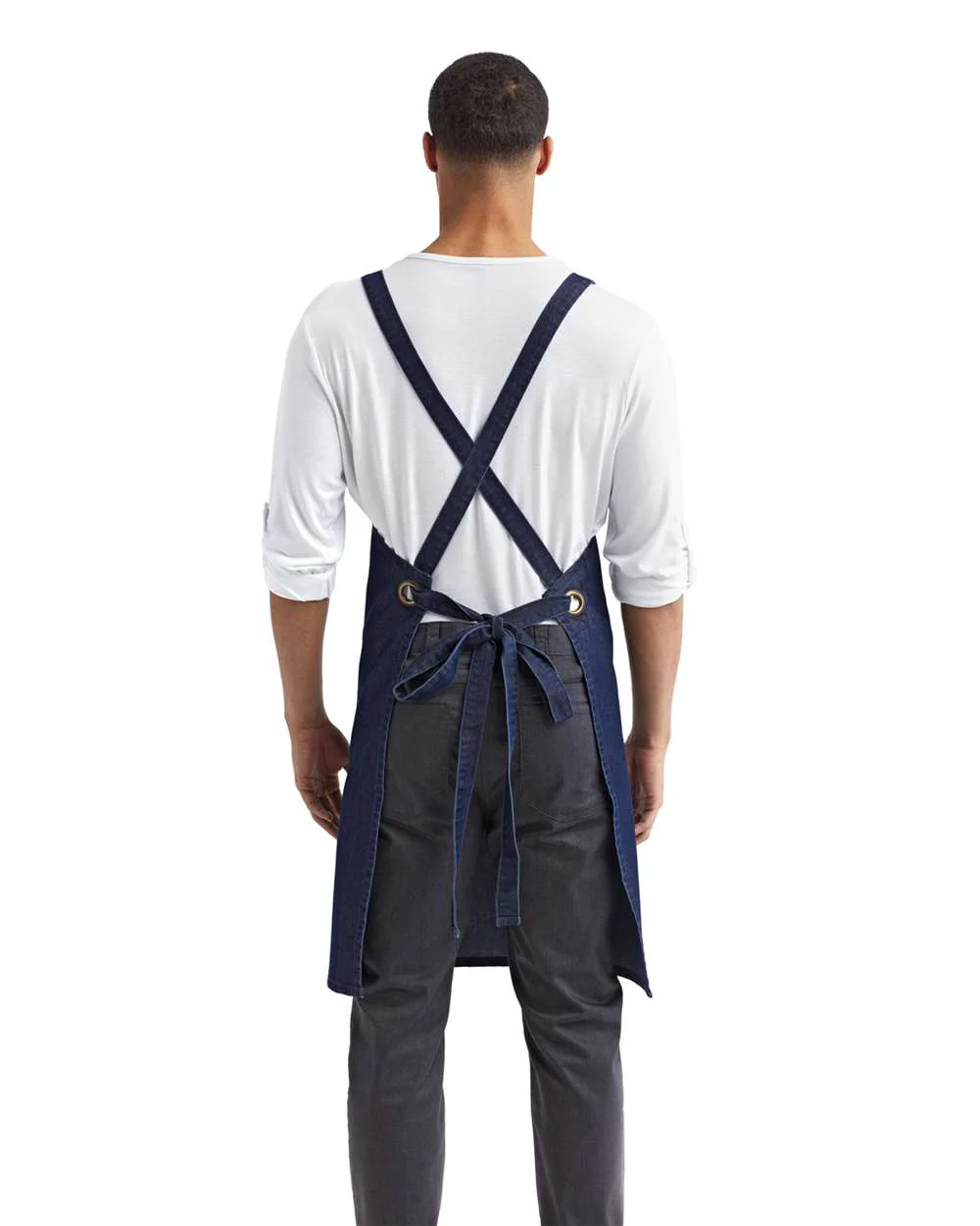 Artisan Collection by Reprime-RP129-Cross Back Barista Apron with Pocket - Image 13