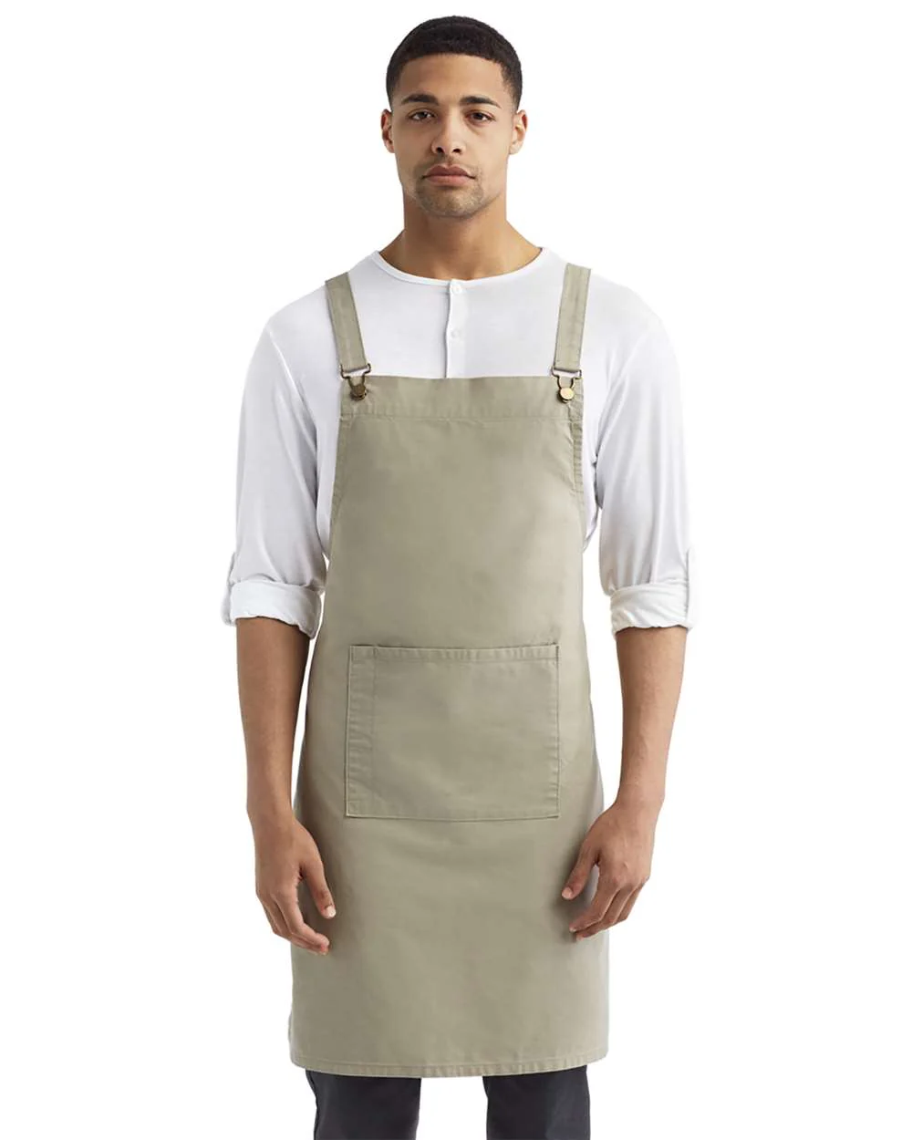 Artisan Collection by Reprime-RP129-Cross Back Barista Apron with Pocket - Image 15