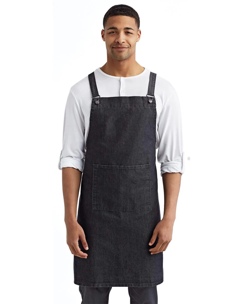 Artisan Collection by Reprime-RP129-Cross Back Barista Apron with Pocket - Image 5