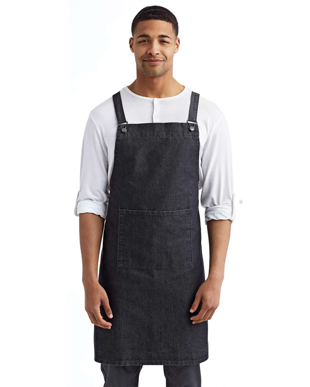 Artisan Collection by Reprime-RP129-Cross Back Barista Apron with Pocket - Image 7