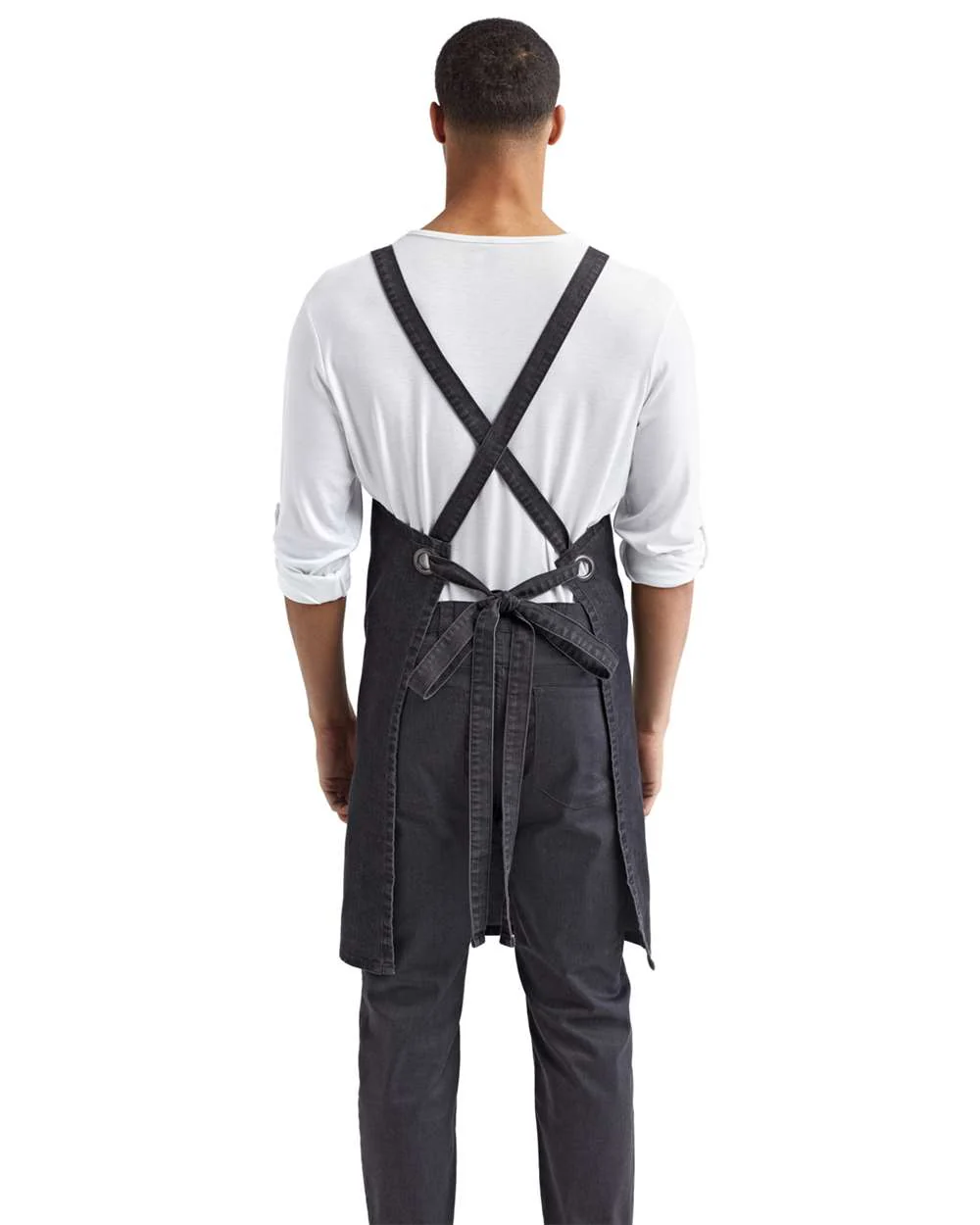 Artisan Collection by Reprime-RP129-Cross Back Barista Apron with Pocket - Image 9