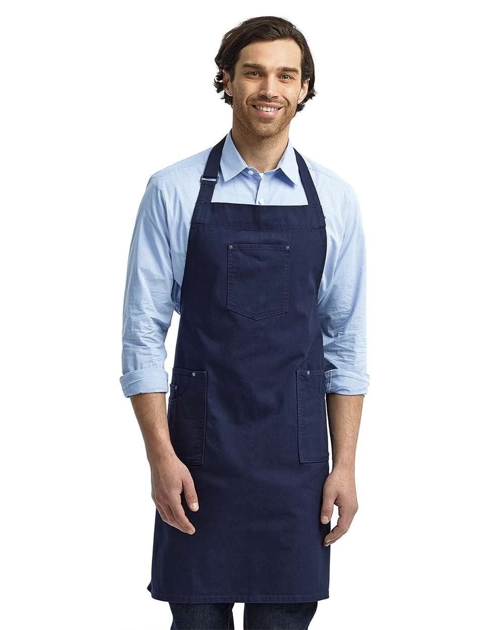 Artisan Collection by Reprime-RP132-Cotton Chino Bib Apron with Pocket - Image 11
