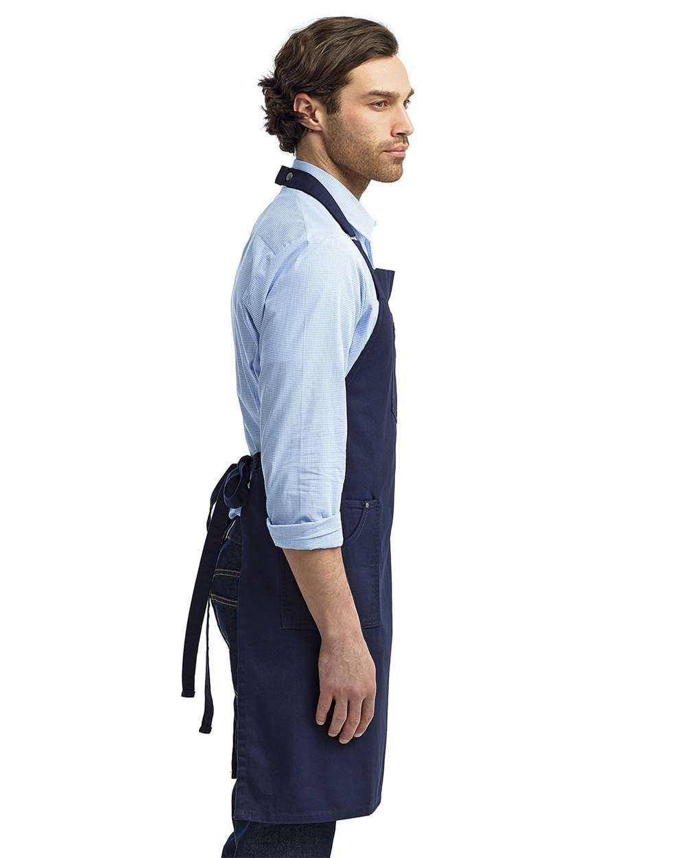 Artisan Collection by Reprime-RP132-Cotton Chino Bib Apron with Pocket - Image 12