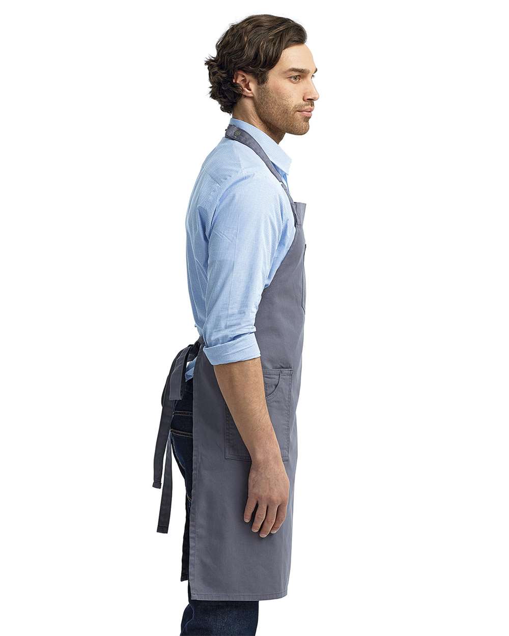 Artisan Collection by Reprime-RP132-Cotton Chino Bib Apron with Pocket - Image 16